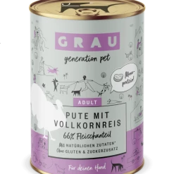 Grau Adult | Pute & Vollkornreis | 6x Hundefutter