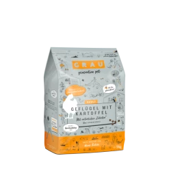 Grau | Geflügel Mit Kartoffel | 2 Kg Getreidefreies Katzenfutter