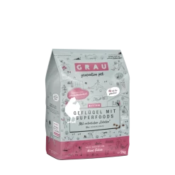 Grau Kitten | Geflügel Mit Superfoods | 2 Kg Glutenfreies Katzenfutter
