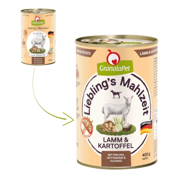 GranataPet Lieblings's Mahlzeit | Mit Lamm & Kartoffel | 6 Dosen Hundenassfutter 1 GranataPet Lieblings's Mahlzeit | Mit Lamm & Kartoffel | 6 Dosen Hundenassfutter