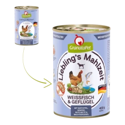 GranataPet Lieblings's Mahlzeit | Mit Weißfisch & Geflügel | 6 Dosen Hundenassfutter