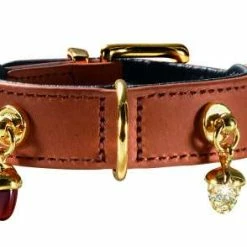 Hunter Hundehalsband By Tamara Comolli, Cognac-Schwarz, Mit Swarovski Elements