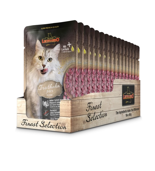 LEONARDO® Truthahn Pur | 16x 85g Pouches Katzenfutter 1 LEONARDO® Truthahn Pur | 16x 85g Pouches Katzenfutter