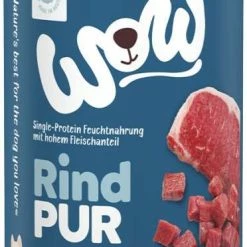 WOW PUR | Single Protein | Mit Rind | 6x 400g Hundefutter