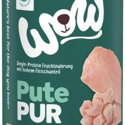 WOW PUR | Single Protein | Mit Pute | 6x 400g Hundefutter