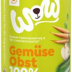 WOW Ergänzungsfutter | Mit 100% Gemüse & Obst | 6x 400g Hundefutter