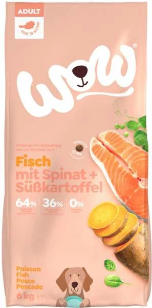 WOW Adult | Mit Fisch, Spinat & Süßkartoffel | Hundefutter 1 WOW Adult | Mit Fisch, Spinat & Süßkartoffel | Hundefutter