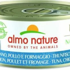 Almo Nature Cat | Mit Thunfisch, Huhn & Käse | 6x 150 G Katzenfutter