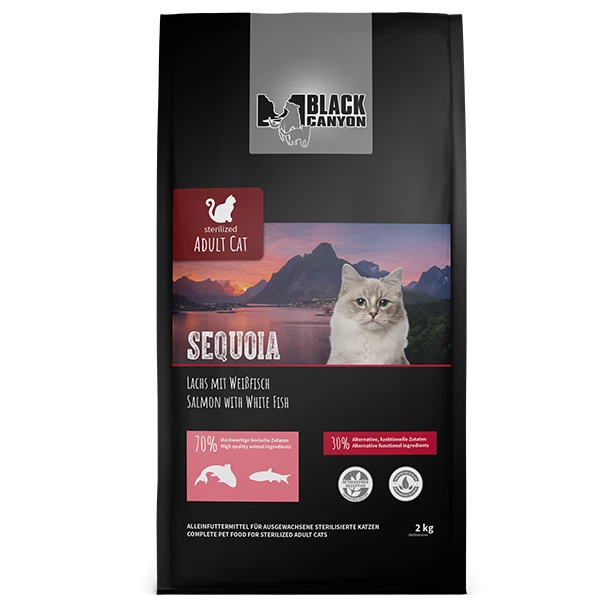 BLACK CANYON® SEQUOIA - Adult Sterilized | Mit Lachs & Weißfisch | Katzenfutter 1 BLACK CANYON® SEQUOIA - Adult Sterilized | Mit Lachs & Weißfisch | Katzenfutter