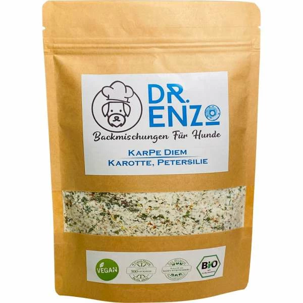 Dr. Enzo KarPe Diem | Backmischung Für Hundekekse | Mit Karotte & Petersilie| 200g 1 Dr. Enzo KarPe Diem | Backmischung Für Hundekekse | Mit Karotte & Petersilie| 200g