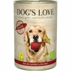 Dogs Love BIO GREENS | Mit Rotem Gemüse & Bio-Obst | Vegan | 6x 400g Ergänzungsfutter