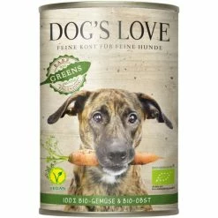 Dogs Love BIO GREENS | Mit Frischem Bio-Gemüse & Bio-Obst | Vegan | 6x 400g Ergänzungsfutter