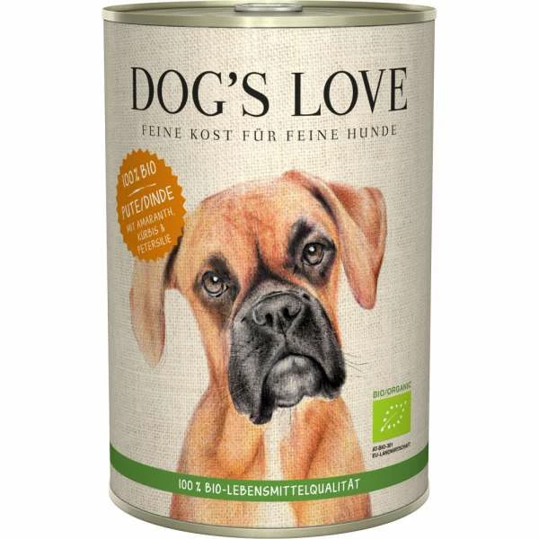 Dogs Love Bio Menü | Mit Bio-Pute, Amaranth, Kürbis & Petersilie | Glutenfrei | 6x Hundefutter 1 Dogs Love Bio Menü | Mit Bio-Pute, Amaranth, Kürbis & Petersilie | Glutenfrei | 6x Hundefutter