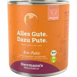 Herrmanns Select Adult | Mit Bio Pute, Steckrübe & Kartoffeln | 6x 800 G Glutenfreies Hundefutter