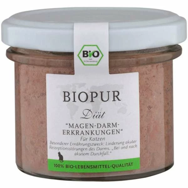 BIOPUR Cat | Diät | Bei Magen-Darm-Ekrankungen | 6x100g Katzenfutter Im Glas 1 BIOPUR Cat | Diät | Bei Magen-Darm-Ekrankungen | 6x100g Katzenfutter Im Glas