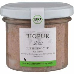 BIOPUR Cat | Diät | Bei Übergewicht | 6x100g Katzenfutter Im Glas