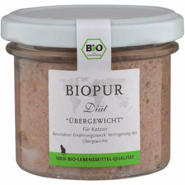 BIOPUR Cat | Diät | Bei Übergewicht | 6x100g Katzenfutter Im Glas 1 BIOPUR Cat | Diät | Bei Übergewicht | 6x100g Katzenfutter Im Glas