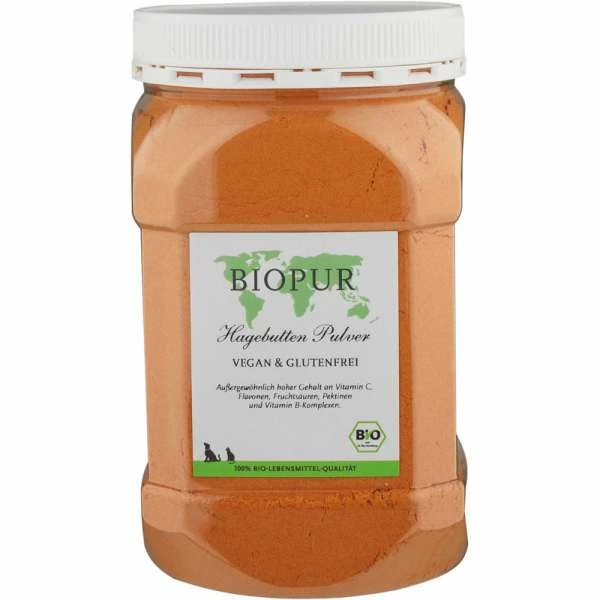 BIOPUR Dog | Bio Hagebuttenpulver | 350g Ergänzungs-Hundefutter 1 BIOPUR Dog | Bio Hagebuttenpulver | 350g Ergänzungs-Hundefutter