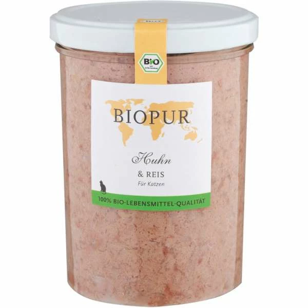 BIOPUR Cat | Mit Huhn & Reis | Katzenfutter Im Glas 1 BIOPUR Cat | Mit Huhn & Reis | Katzenfutter Im Glas