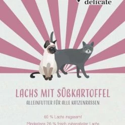 PETpoint-Charly Charlys Delicate Adult Cat | Mit Lachs & Süßkartoffeln | Getreidefreies Katzenfutter