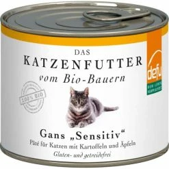 Defu Adult-Cat Paté | Mit Gans, Kartoffeln & Apfel | Bio Katzenfutter