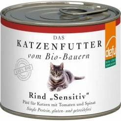 Defu Adult-Cat Paté | Mit Rind, Tomate & Spinat | Bio Katzenfutter