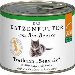 Defu Adult-Cat Paté | Mit Truthahn & Kürbis | Bio Katzenfutter