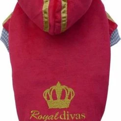 DoggyDolly DogyDolly Kapuzenshirt Royal Divas | Hundepullover | Rot