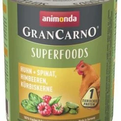 Animonda GranCarno Superfoods | Nassfutter | Mit Huhn | 6 Dosen Hundefutter