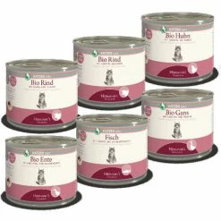 Herrmanns Hermanns Bio Schlemmerpaket | Verschiedene Sorten | 12x200g Katzenfutter