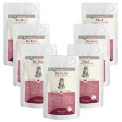 Herrmanns Hermanns Bio Schlemmerpaket | Verschiedene Sorten | 14x100g Katzenfutter