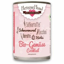 Herzens-Hund Bio Gemüse Cocktail | 6x400g Vegetarisches Ergänzungsfutter Für Hund & Katze