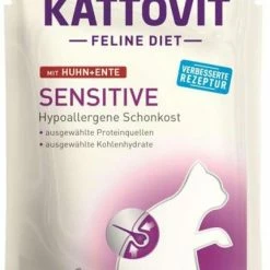 Kattovit Sensitive | Mit Huhn & Ente | 24x85g Katzenfutter