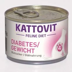 Kattovit Feline Diabetes Gewicht | 12x185g Katzenfutter