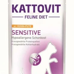 Kattovit Sensitive | Mit Huhn & Pute | 24x85g Katzenfutter