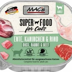 MACs Cat | Mit Ente, Kaninchen & Rind | 16x 100g Katzenfutter