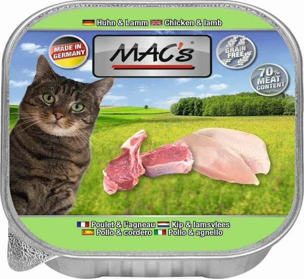 MACs Cat | Mit Huhn & Lamm | 16x100g Katzenfutter 1 MACs Cat | Mit Huhn & Lamm | 16x100g Katzenfutter