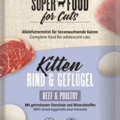 MACs Superfood Kitten | Mit Rind & Geflügel | 12x 100 G Katzenfutter