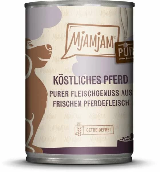 Mjamjam | Mit Pferd Pur | 6 Dosen Hundefutter 1 Mjamjam | Mit Pferd Pur | 6 Dosen Hundefutter