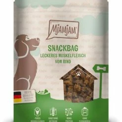 Mjamjam Snackbag | Mit Muskelfleisch Vom Rind | 8x 100 G Hundesnack