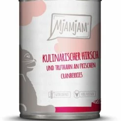 Mjamjam | Mit Hirsch, Truthahn & Cranberries | 6 Dosen Katzenfutter