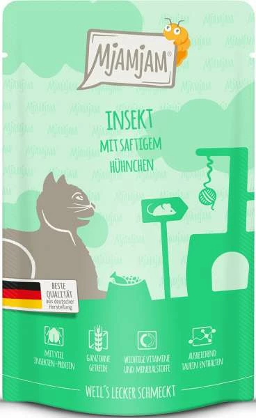 Mjamjam | Mit Insekten & Hühnchen | 12x 125 G Katzenfutter 1 Mjamjam | Mit Insekten & Hühnchen | 12x 125 G Katzenfutter