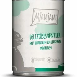 Mjamjam | Mit Rentier, Huhn & Möhrchen | 6 Dosen Katzenfutter