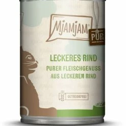 Mjamjam | Mit Rind Pur | 6 Dosen Katzenfutter