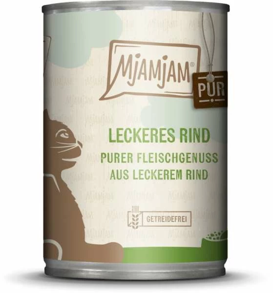 Mjamjam | Mit Rind Pur | 6 Dosen Katzenfutter 1 Mjamjam | Mit Rind Pur | 6 Dosen Katzenfutter
