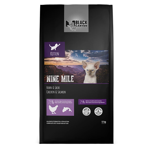 BLACK CANYON® KITTEN - NINE MILE | Mit Huhn & Lachs | Katzenfutter 1 BLACK CANYON® KITTEN - NINE MILE | Mit Huhn & Lachs | Katzenfutter