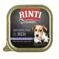 Rinti Feinest | Geflügel Pur & Reh | 11x150g Hundefutter