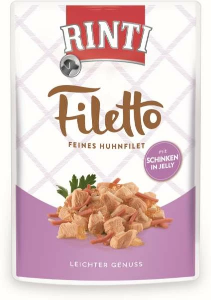 Rinti Filetto Jelly | Huhn Und Schinken | 24x 100g Hundefutter 1 Rinti Filetto Jelly | Huhn Und Schinken | 24x 100g Hundefutter