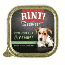Rinti Feinest | Mit Geflügel Pur & Gemüse | 11x150g Hundefutter
