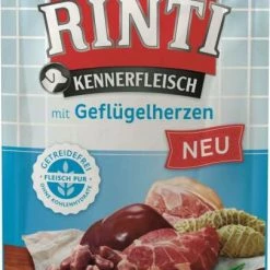 Rinti Kennerfleisch | Mit Geflügelherzen | 10x 400g Frischebeutel